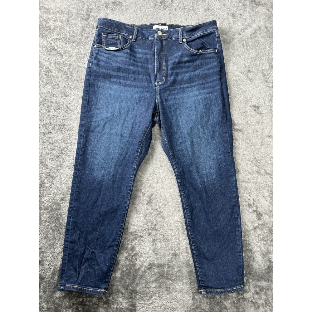 LOFT Jeans Womens 16 Petite Blue The Curvy Skinny Denim Pants Dark Wash